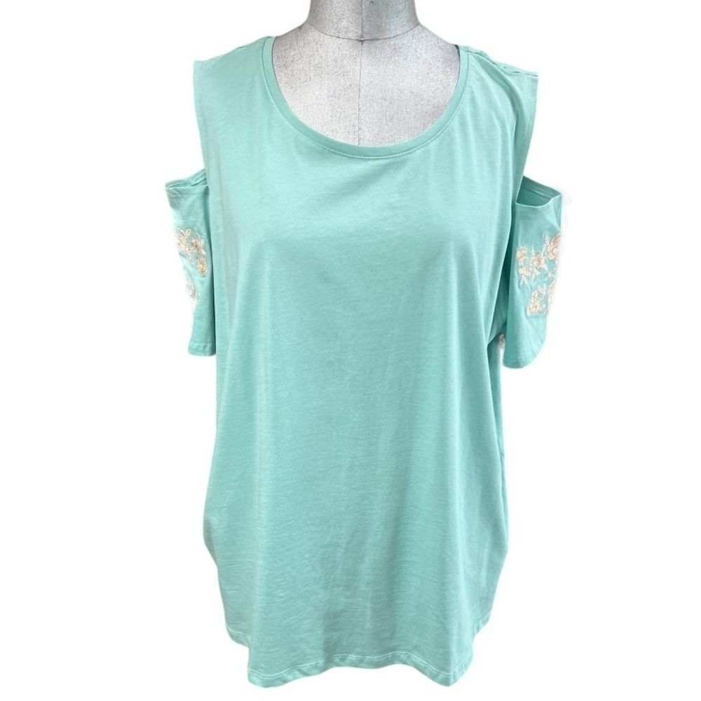 Anthony Richards CW Classics Pull-Over Cold Shoulder Tee Size 3X
